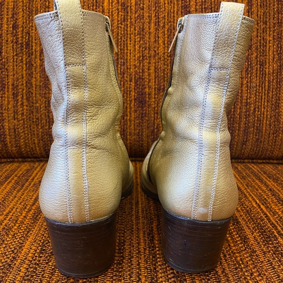 SOLD***Saint Laurent YSL gold metallic boots - Picture 4 of 7